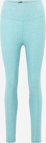 PUMA Skinny Workout Pants in Blue: front