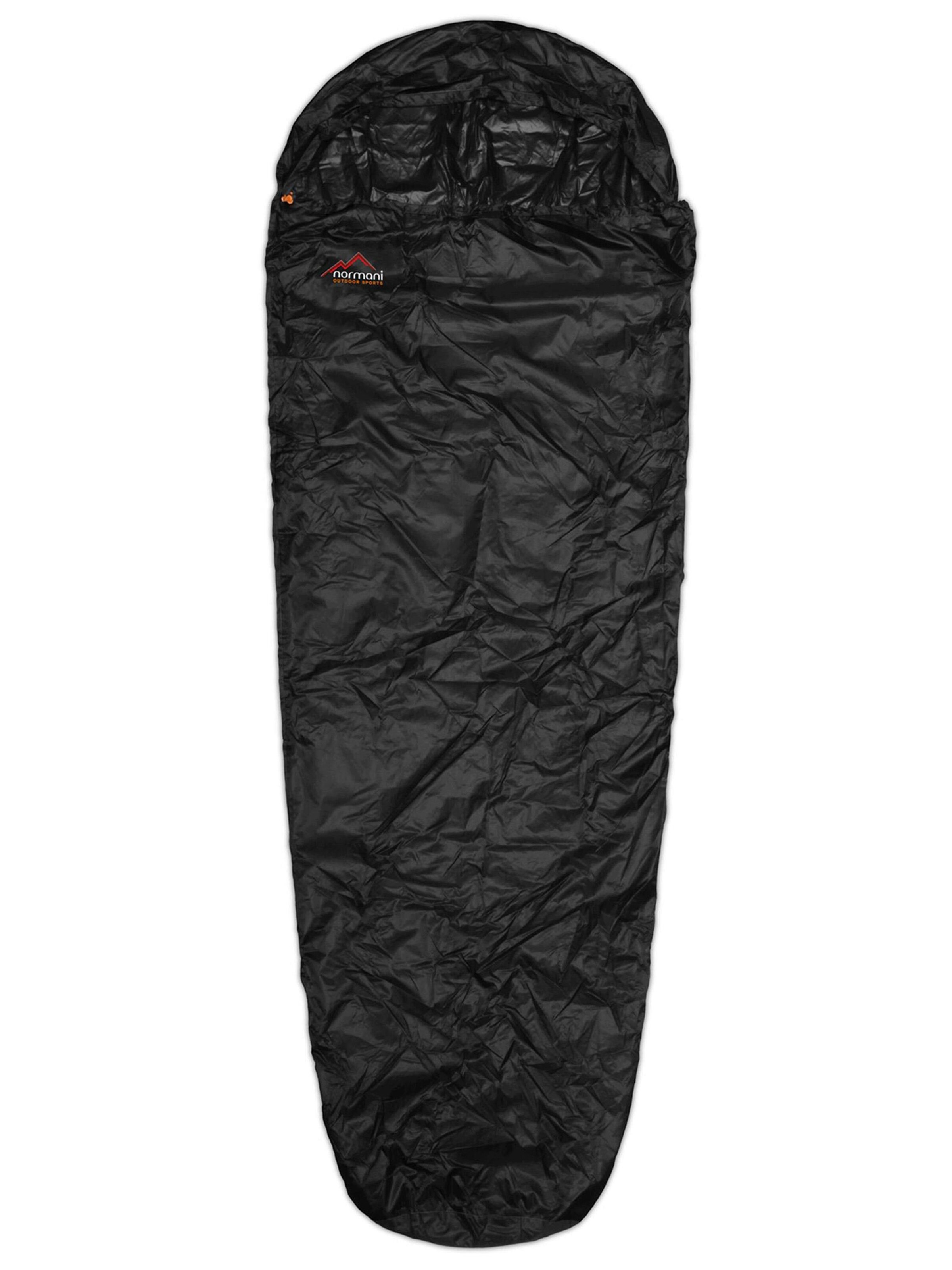 normani Schlafsack 'SleeBag' in Schwarz: Vorderseite