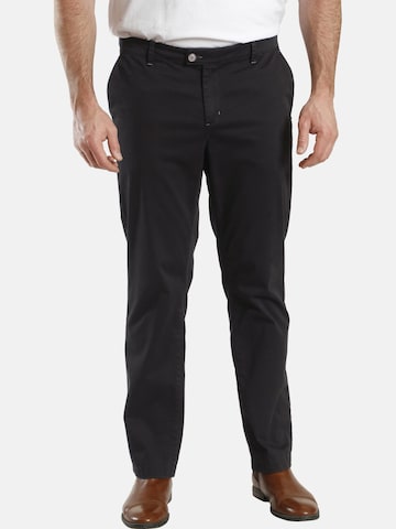 Charles Colby Loose fit Pants ' Baron Hias ' in Black: front
