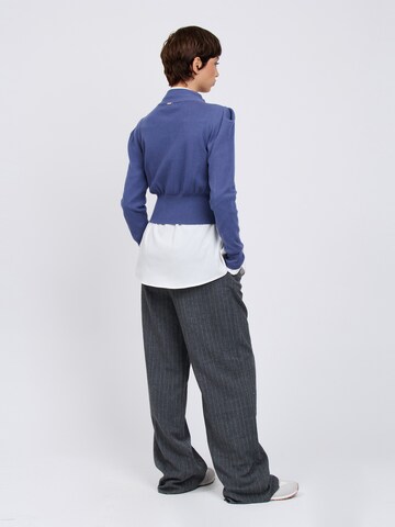 Influencer Knit Cardigan in Blue