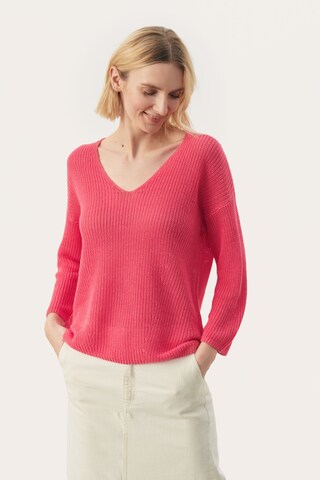 Pull-over 'Etrona' Part Two en rose : devant