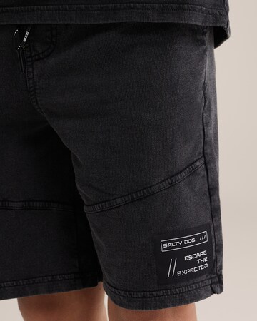 juoda WE Fashion Standartinis Kelnės