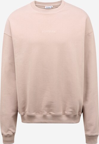 Sweat-shirt 'Casper' Youman en beige : devant