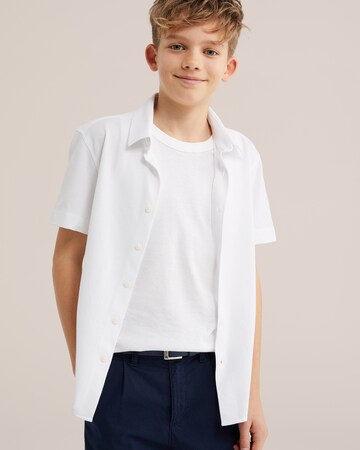 WE Fashion Средняя посадка Рубашка в Белый: спереди