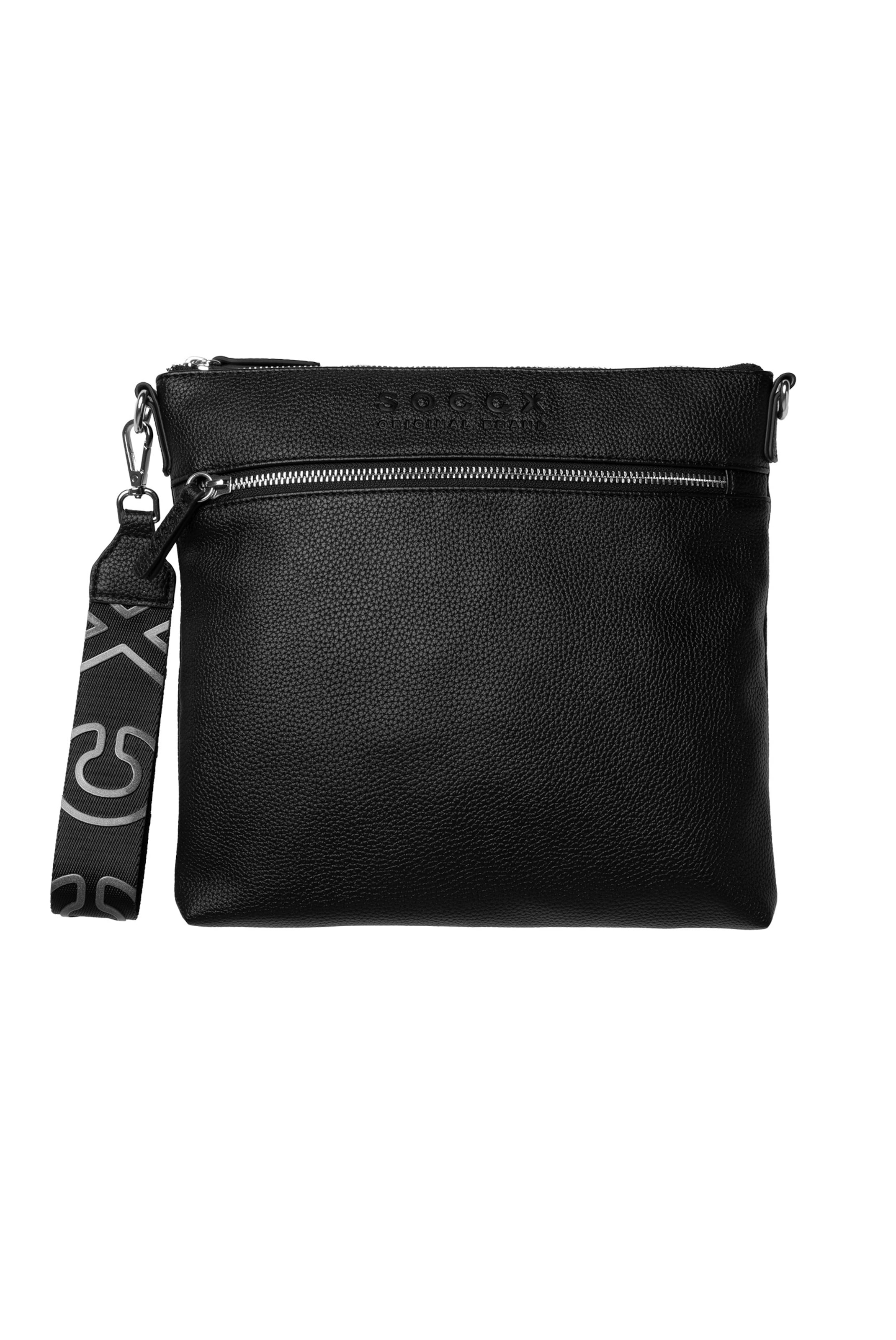 Soccx Handbag in Black: front