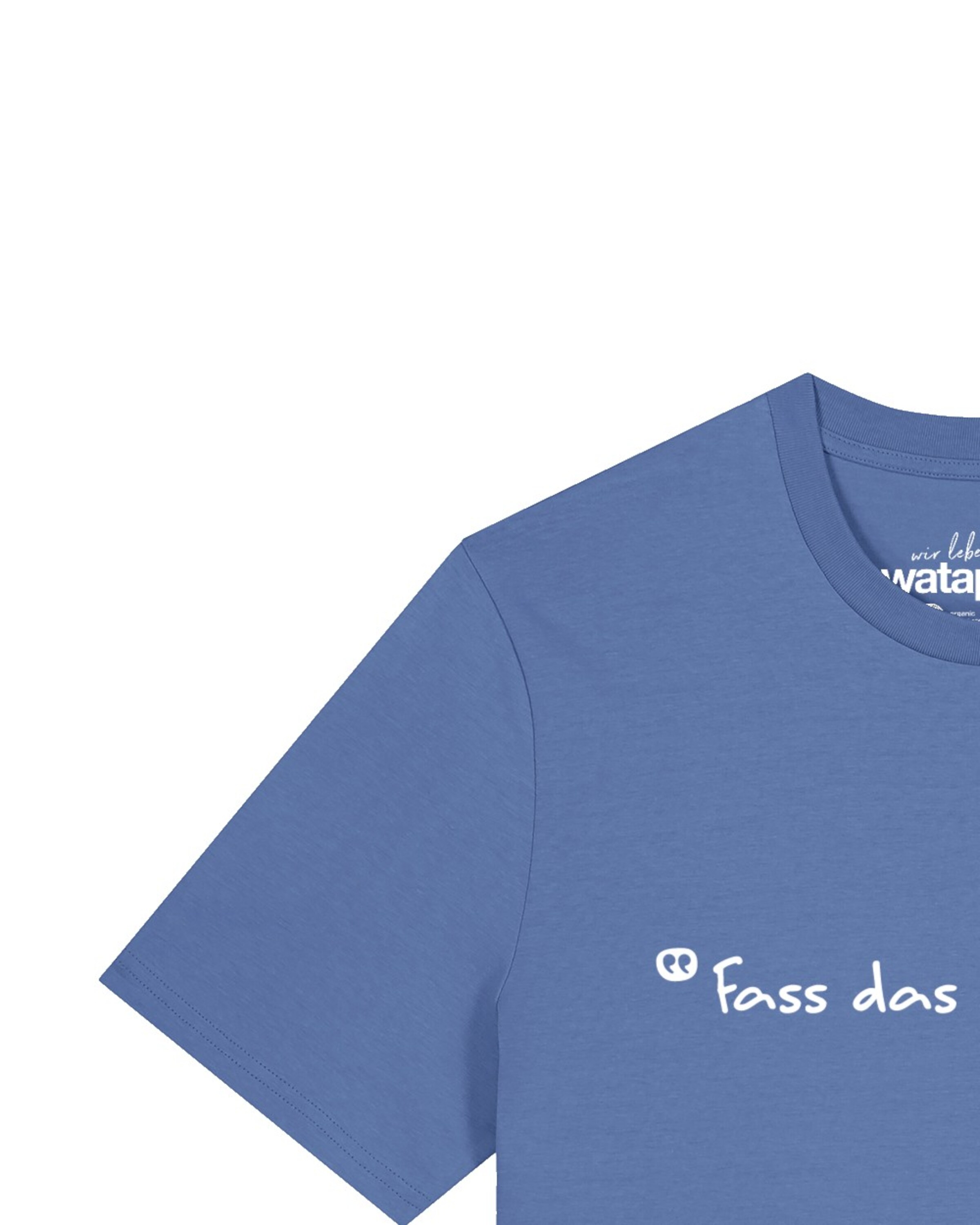 T-Shirt 'Fass Das Nicht An' Watapparel en bleu