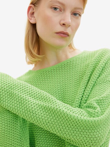 TOM TAILOR Sweater in Green