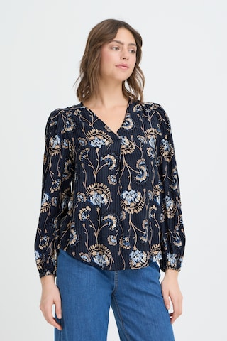 Fransa Bluse 'KALIA' in Blau: Vorderseite