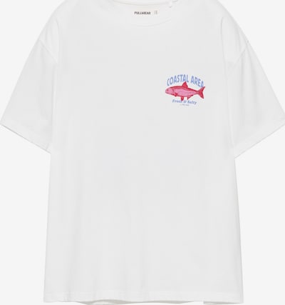 Pull&Bear Paita koossa XS värissä vaaleansininen / vaalea pinkki / punainen / valkoinen, Tuotenäkymä