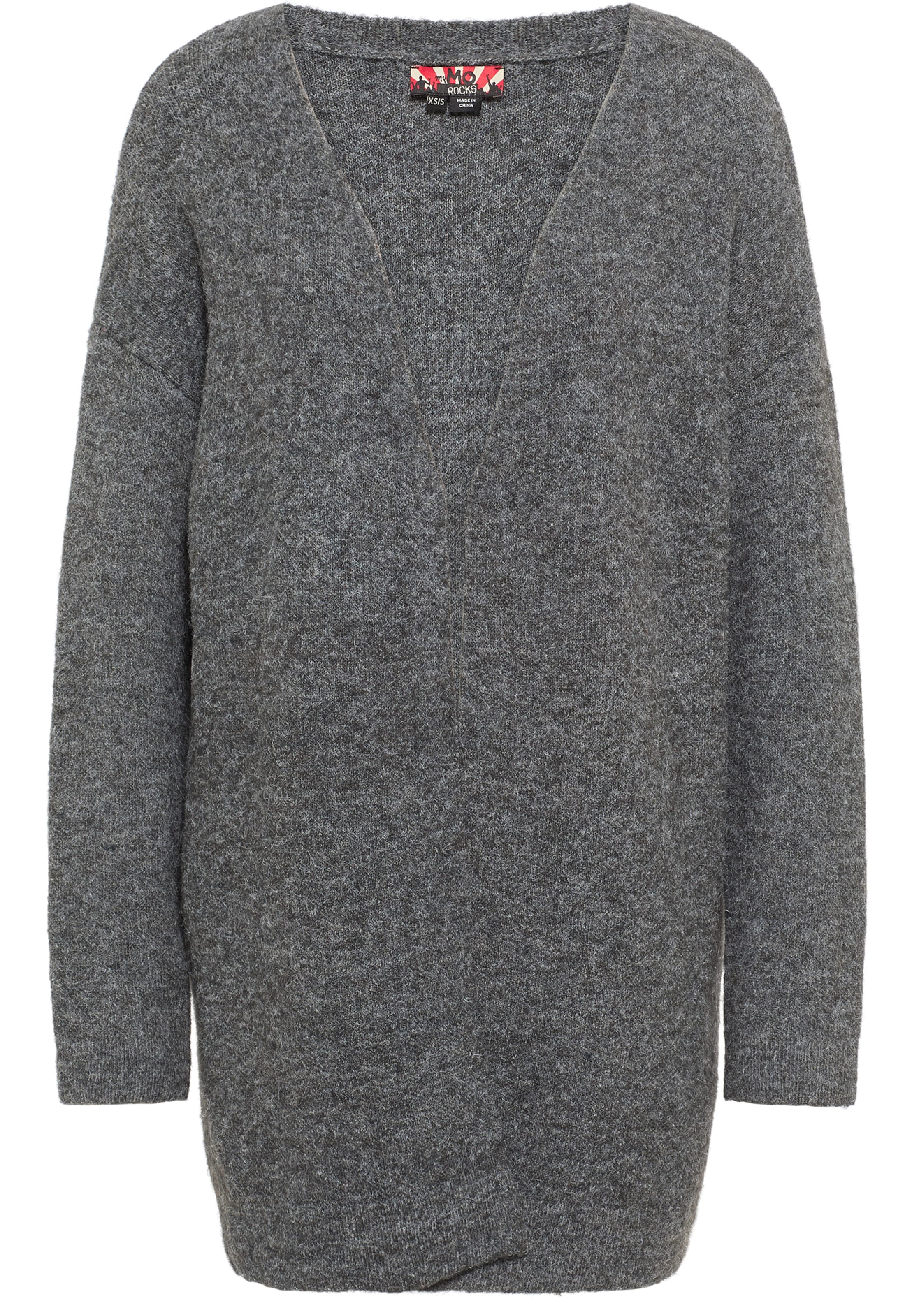 myMo ROCKS Kardigán - Sivá: predná strana