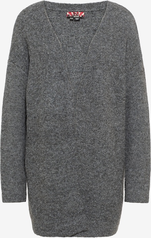 myMo ROCKS Knit Cardigan in Grey: front