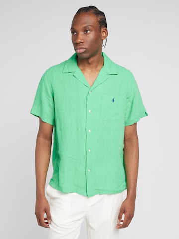 Polo Ralph Lauren Средняя посадка Рубашка 'CLADY' в Зеленый: спереди