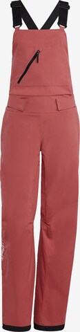 ADIDAS TERREX Outdoor Pants 'Resort Two-Layer Insulated Bib' in Red: front