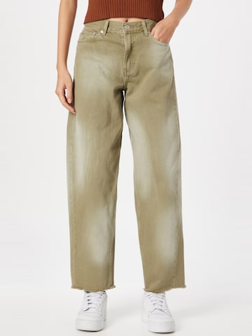 WEEKDAY Wide leg Jeans 'Faith' in Green: front