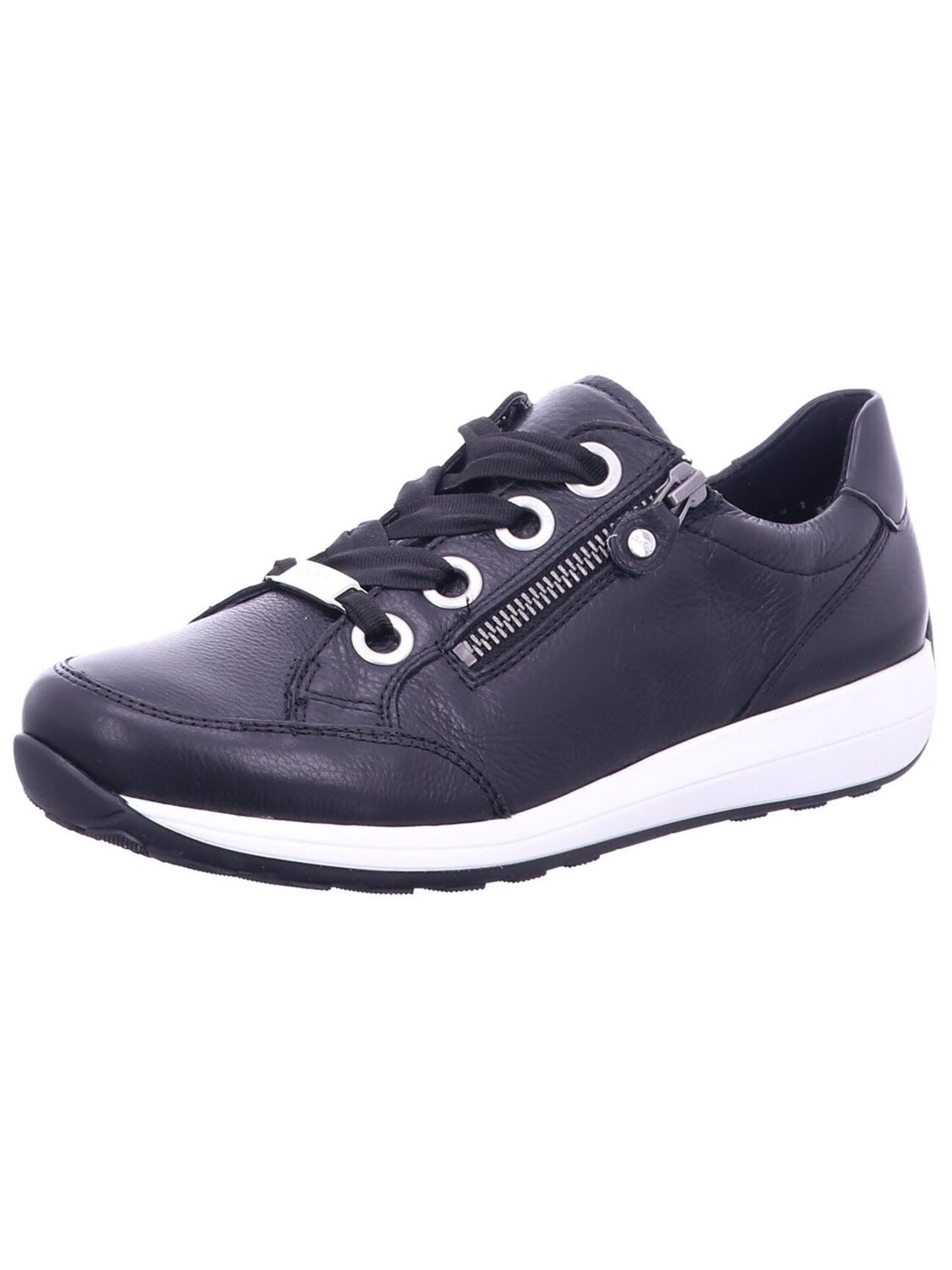 ARA Platform trainers 'Klassischer Schnürschuh Damen 12-34587 01 Echtleder in schwarz' in Black: front
