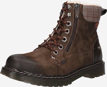 MUSTANG Lace-Up Boots in Brown: front