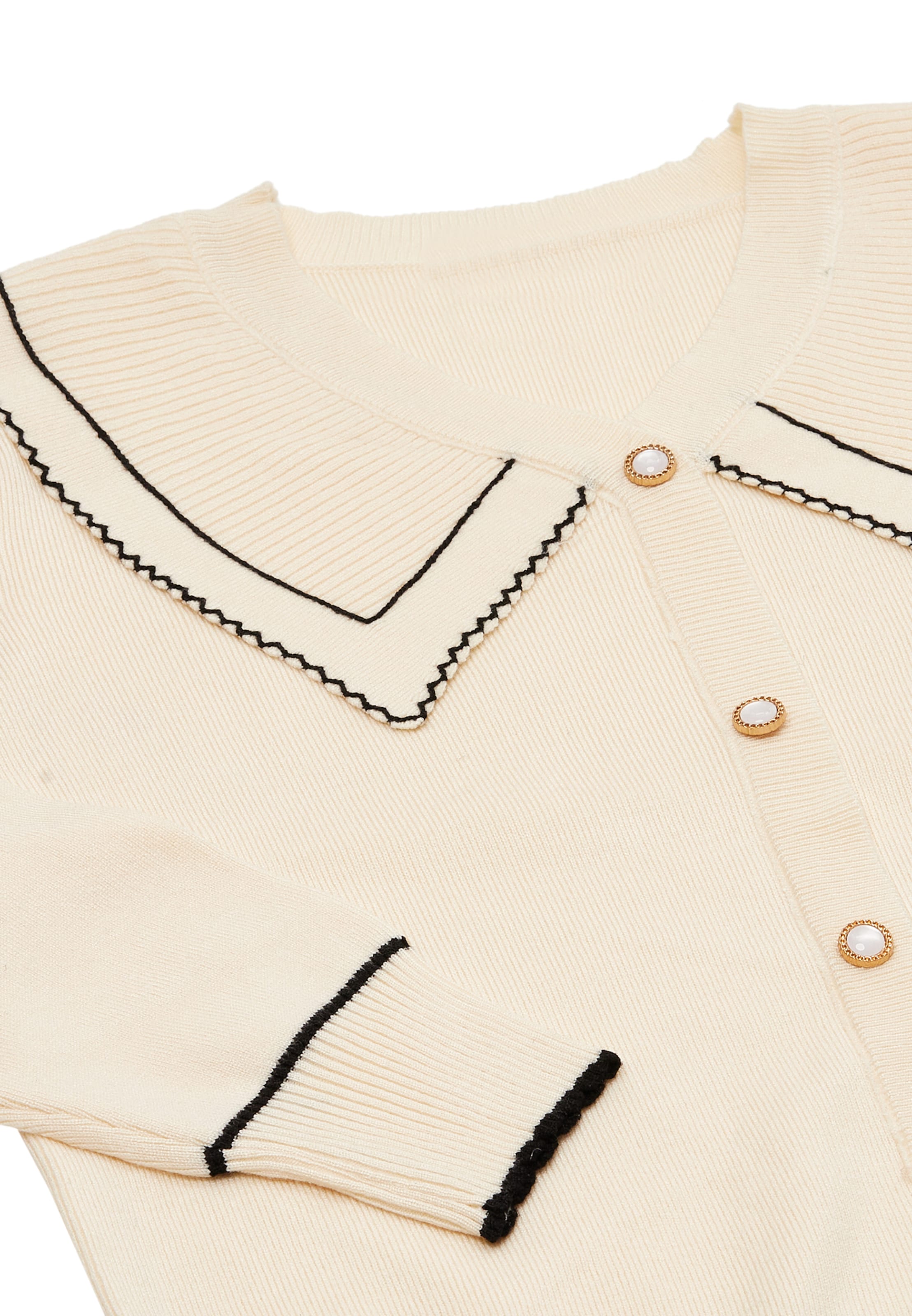 NAEMI - Casaco de malha em branco