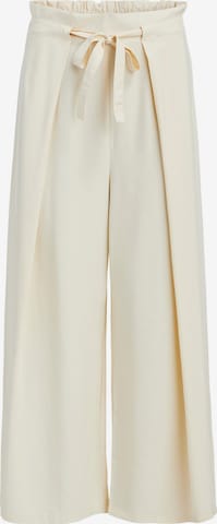 OBJECT Loose fit Pleat-Front Pants 'Mathilda' in Beige: front