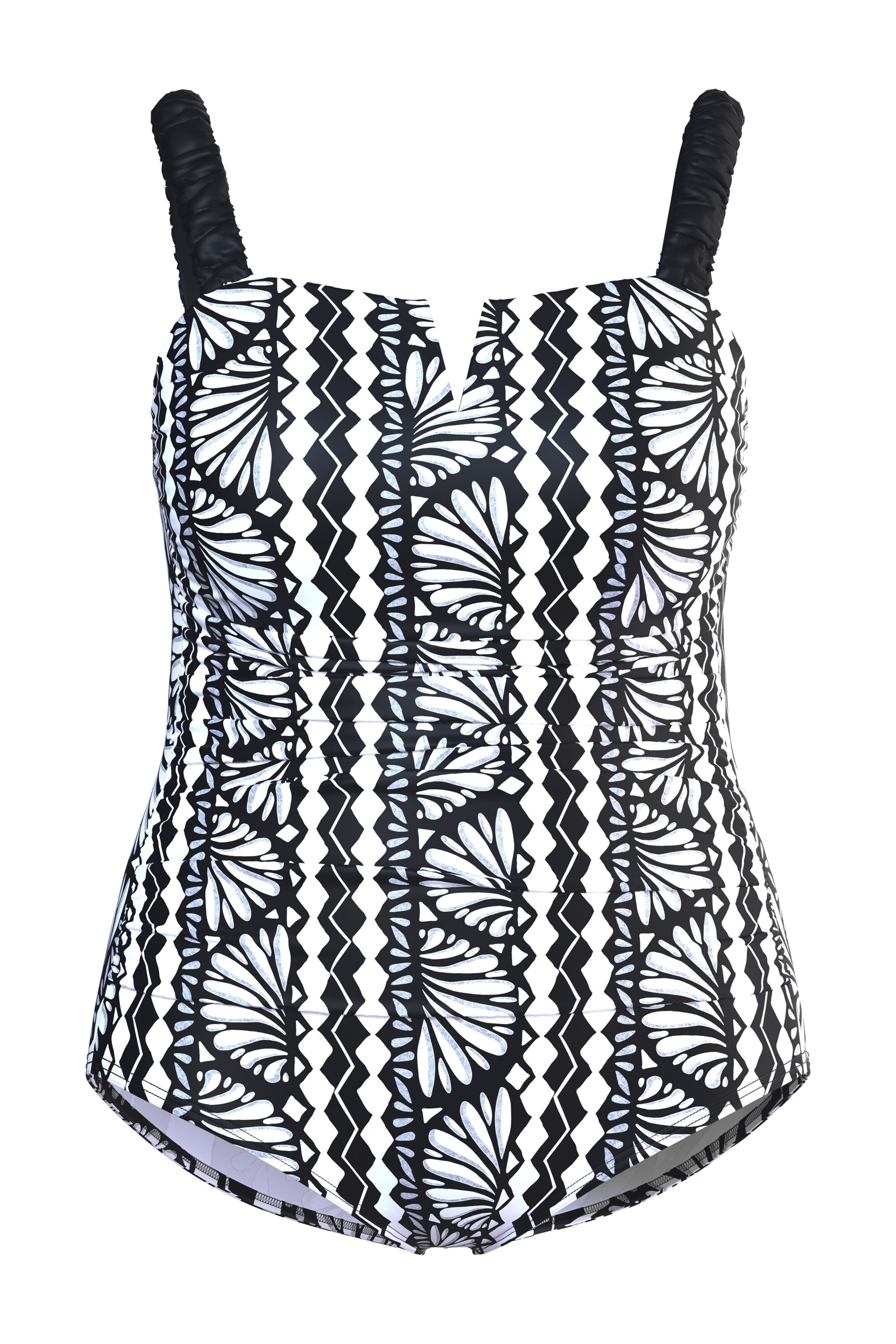 Bustier Maillot de bain Ulla Popken en noir : devant