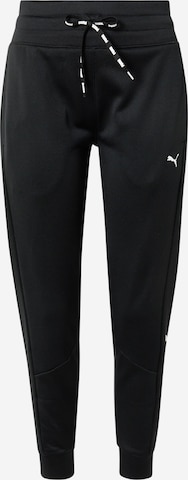 PUMA Regular Workout Pants in Black: front