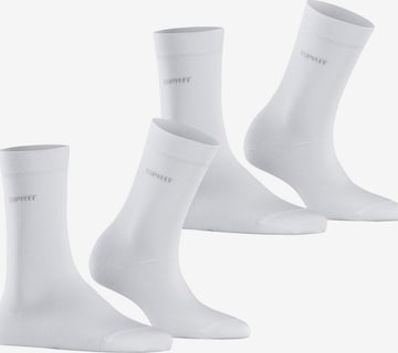 ESPRIT Socks 'Basic Easy 2-Pack' in White: front