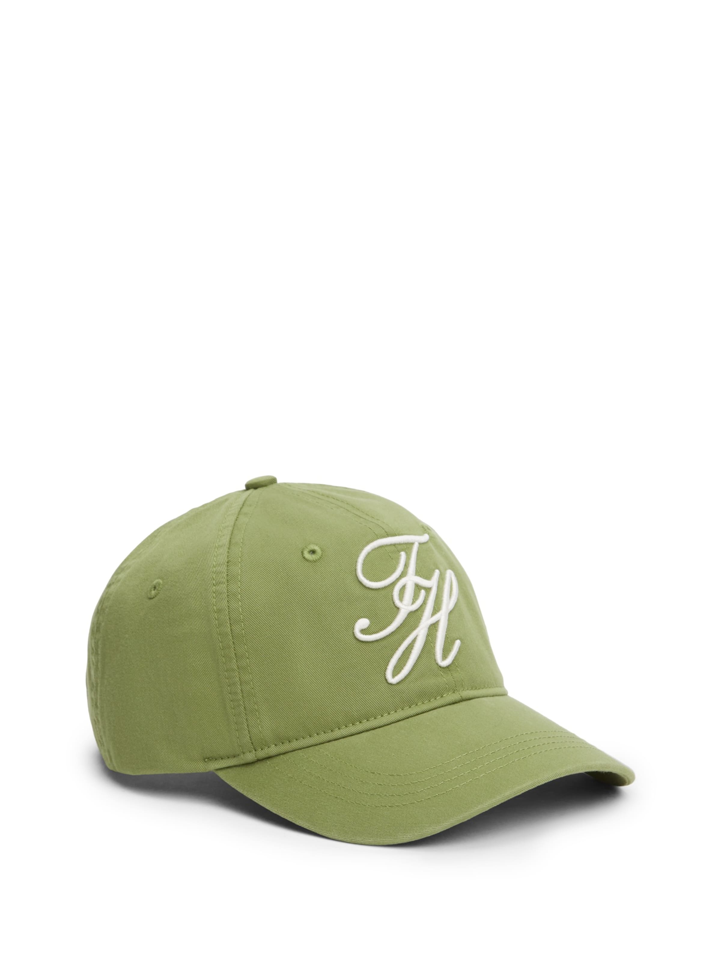 TOMMY HILFIGER Cap in Olive / White, Item view