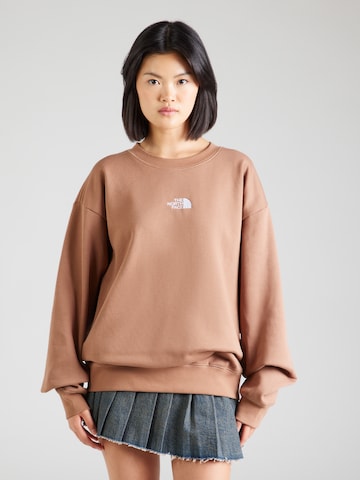 THE NORTH FACE Sweatshirt 'ESSENTIAL' in Bruin: voorkant