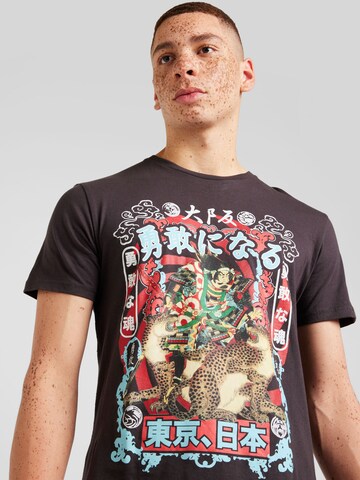 BRAVE SOUL T-Shirt 'KOREA' in Grau