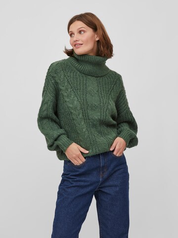 VILA Oversized Sweater 'TRIPS' in Green: front
