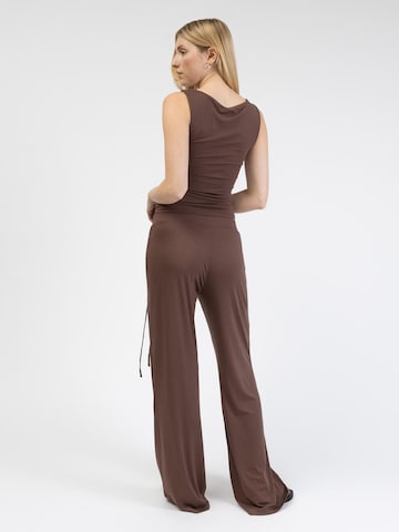 BROKE + SCHÖN Loosefit Hose 'Soft Hose mit Schleifenbund'‌‌‌‌‌‌‌‌‌‌ in Braun