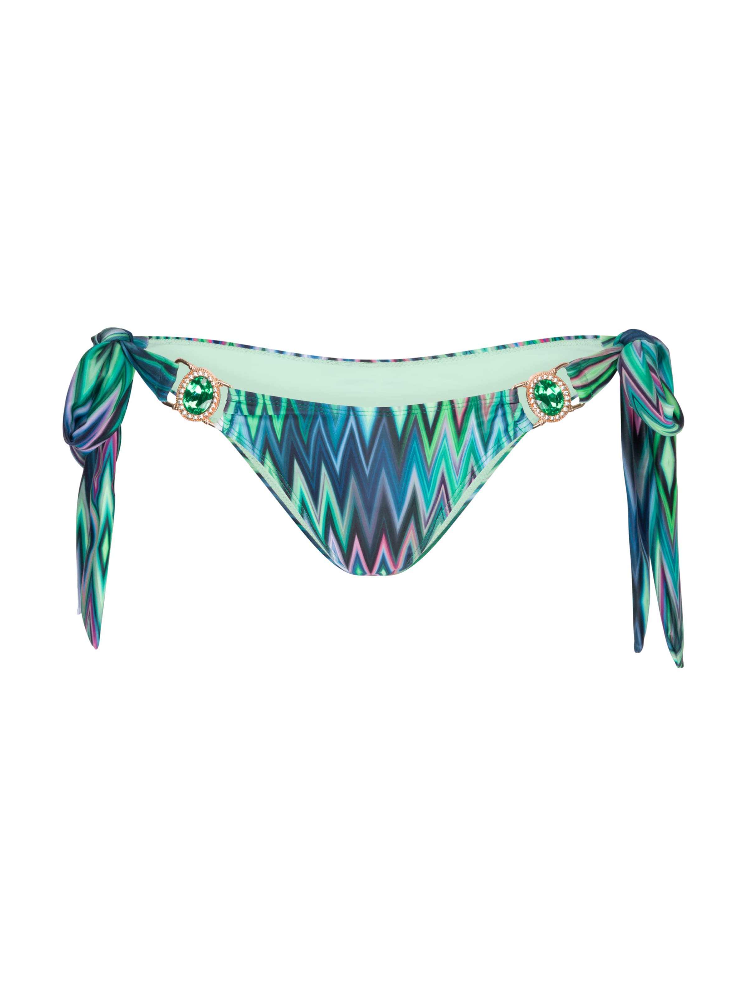 Moda Minx Bikinihose 'Chic in Chevron' in Grün: Vorderseite