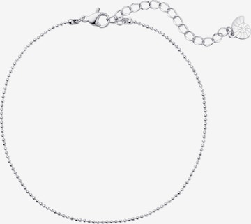 Hey Happiness Fußschmuck 'Bead Line' in Silber: Vorderseite