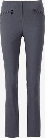 Goldner Slimfit Broek 'Louisa' in Grijs: voorkant