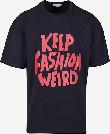 9N1M SENSE Shirt 'Keep Fashion Weird' in Black: front