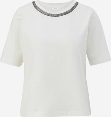 T-shirt s.Oliver BLACK LABEL en blanc : devant