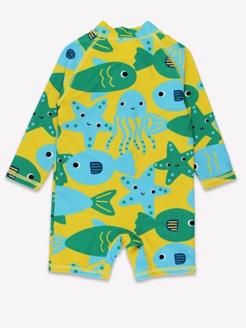 Toby Tiger Swimsuit 'Fisch-Druck' in Yellow