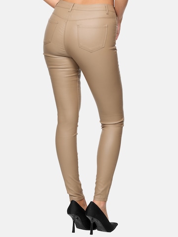 Elara Skinny Jeans i brun