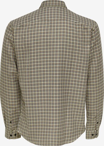 Only & Sons Regular Fit Hemd 'Tevin' in Grau