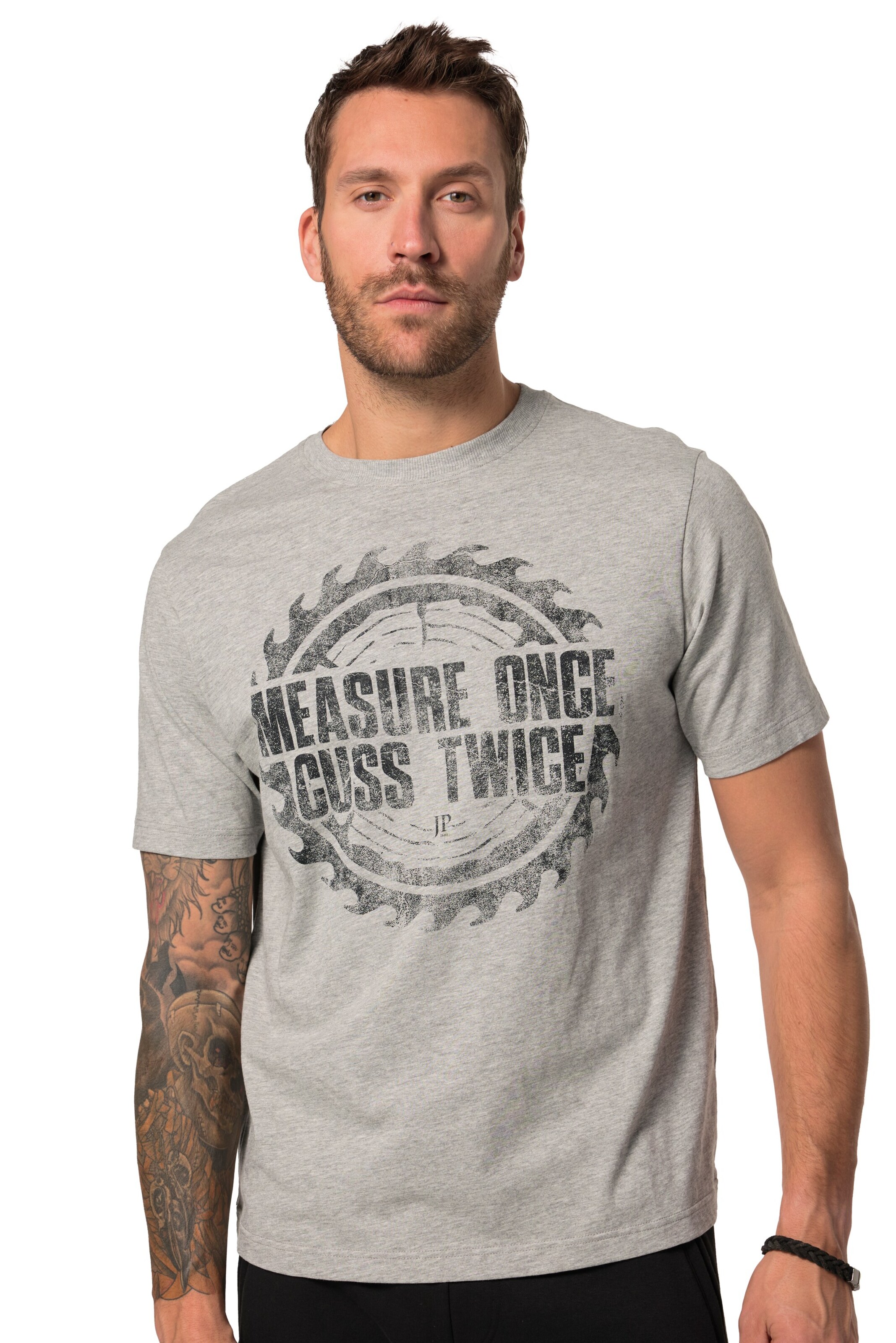 JP1880 Shirt in Grijs: voorkant