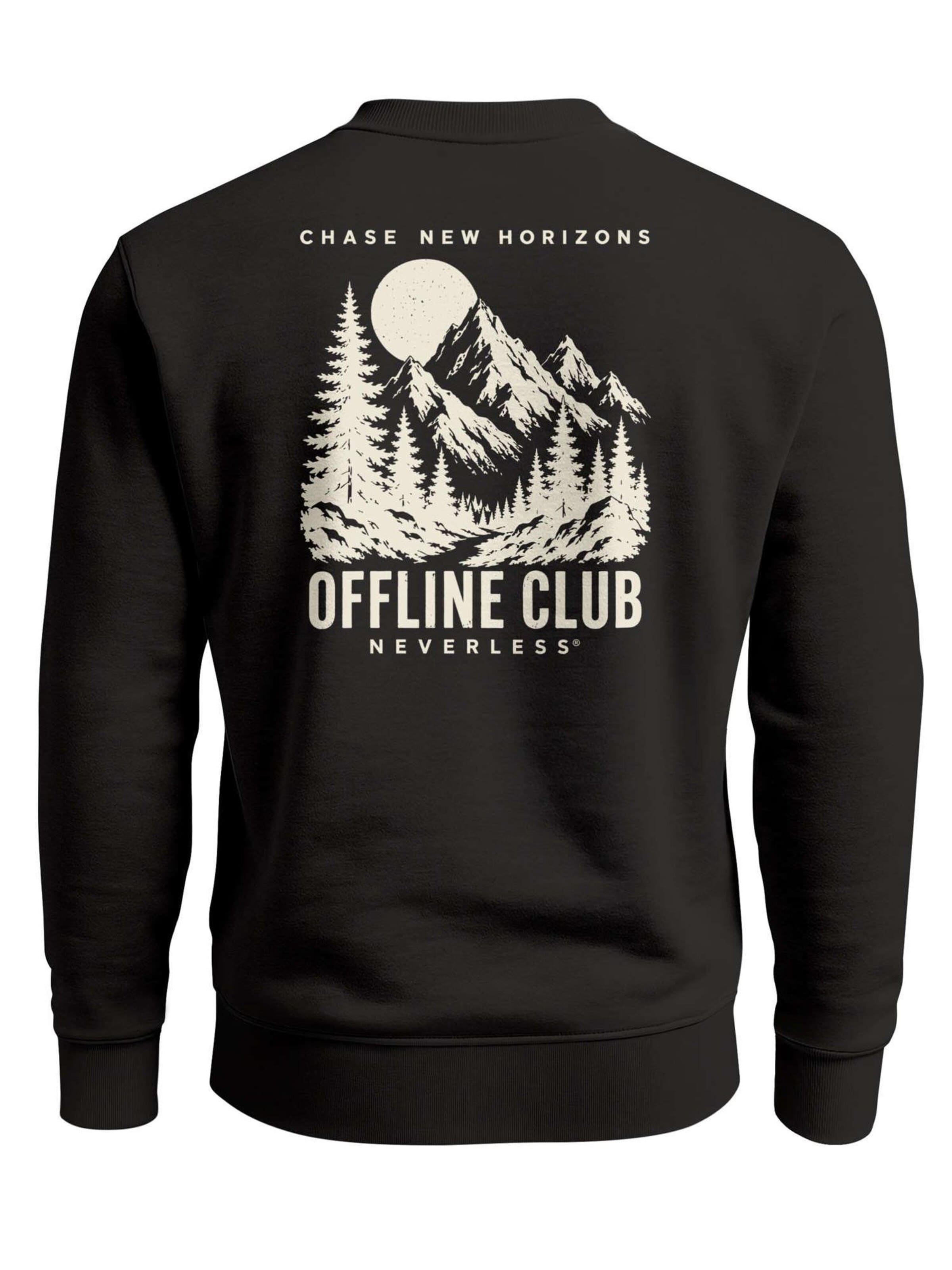 Neverless Sweatshirt 'Offline Club'‌‌ in Schwarz