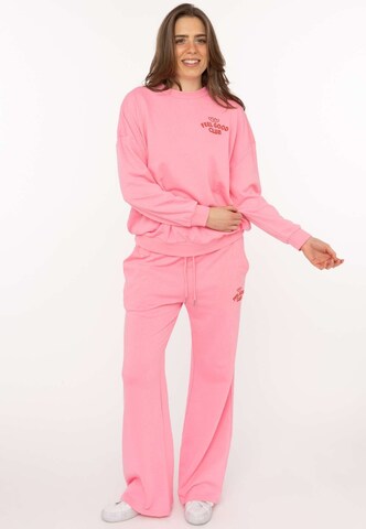 Zwillingsherz Sweatshirt 'FEEL GOOD CLUB' in Pink