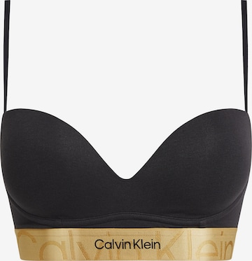 Push-up Sutien de la Calvin Klein Underwear pe negru: față