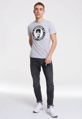 LOGOSHIRT Shirt 'Le Gendarme de Saint-Tropez' in Grey
