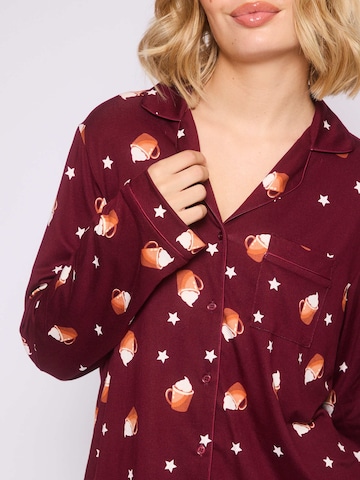 Loungeable Pajama 'Hot Latte' in Red