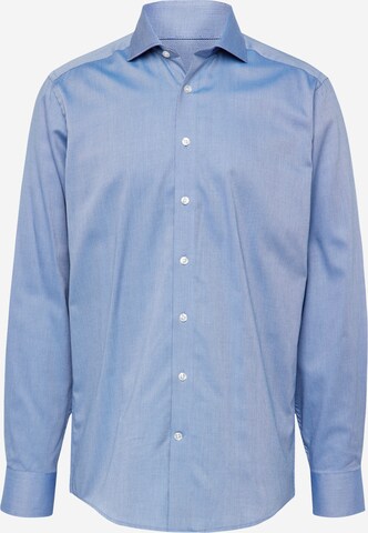 Coupe regular Chemise 'Gronkowski' Bruun & Stengade en bleu : devant