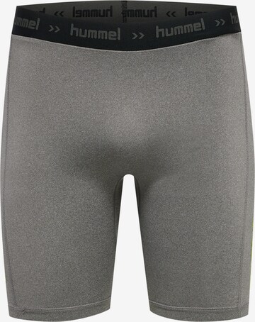 Hummel Skinny Sportbroek in Grijs: voorkant