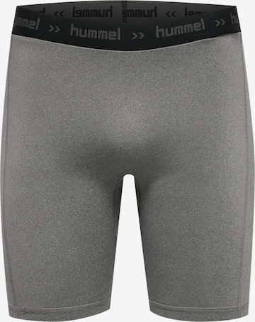 Skinny Pantalon de sport Hummel en gris : devant