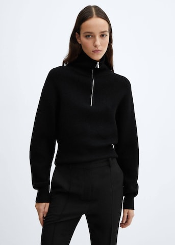 MANGO Sweater 'Rolon' in Black: front