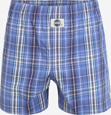 D.E.A.L International - Calzoncillo boxer 'Check' en azul: frente