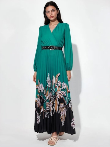 MSN Collection Jurk in Groen: voorkant